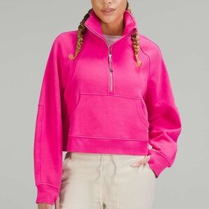 Lululemon Scuba Oversized Funnel Neck Half Zip Sonic Pink Size XS/S